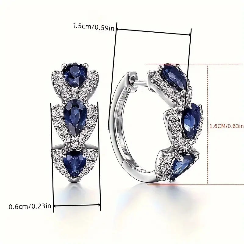 Royal Saphir Crest Boucles d'Oreilles | Or Blanc