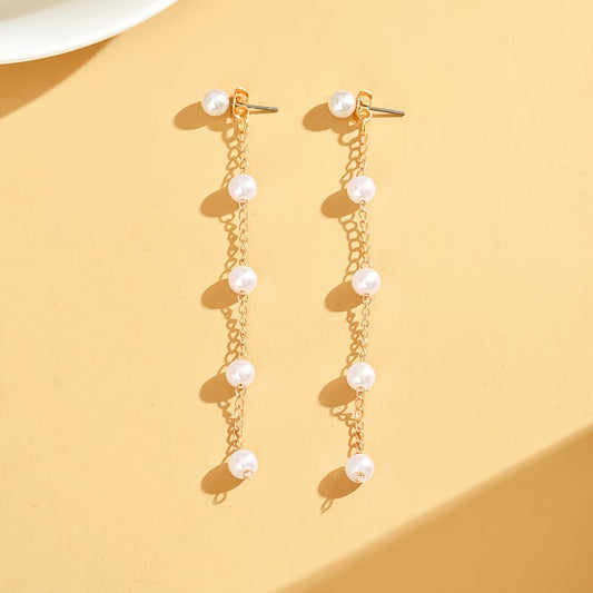 Moonlit Perle Dangle Boucles d'Oreilles