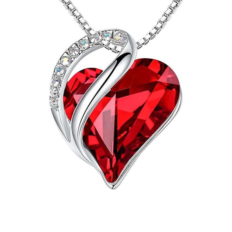 Infini Cœur Rubis Collier | Or Blanc