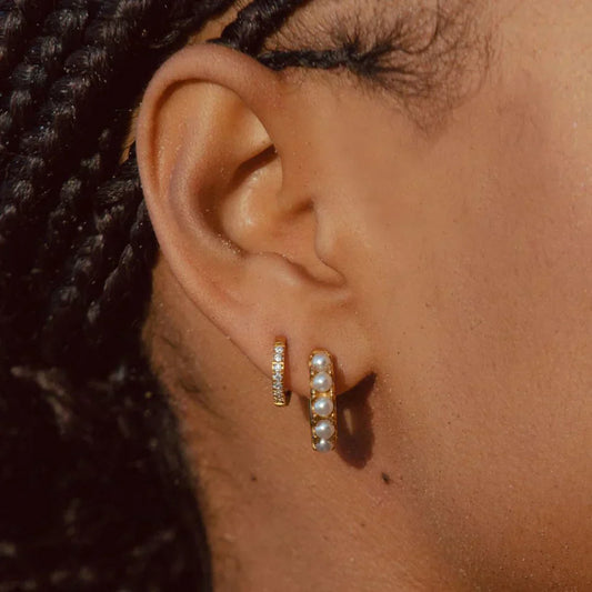 Mother-of-Pearl Breloque Boucles d'Oreilles