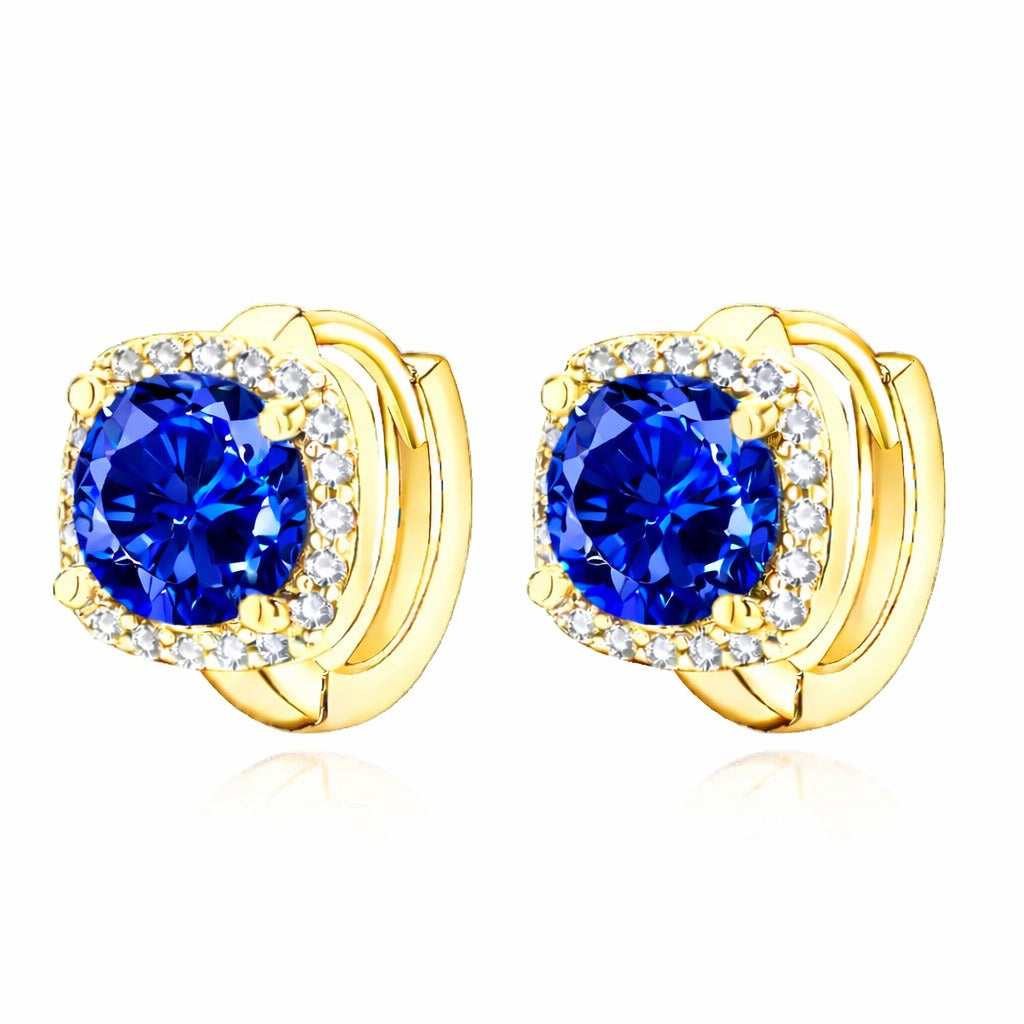 Nadine Saphir Boucles d'Oreilles | Or