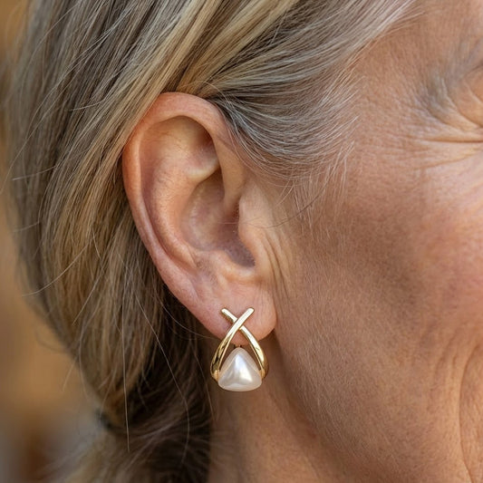 Élégant Inspiré Vintage Perle Boucles d'Oreilles Pendantes