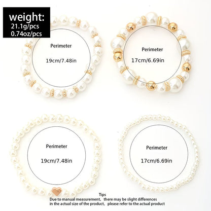 Perle Stacking Bracelet Set de 4