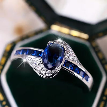 Saphir Flow Bague | Or Blanc