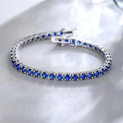 Saphir Bracelet Tennis | Or Blanc