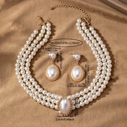 Vintage Perle Strand Bijou Set