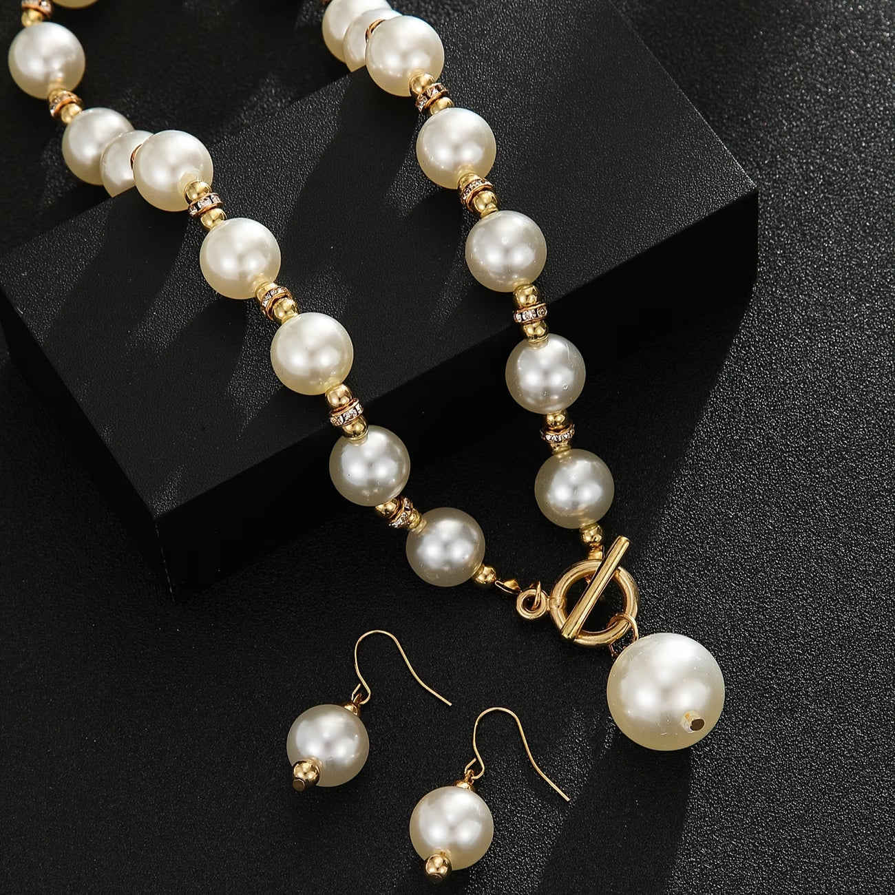 Chunky Perle Collier Statement Set
