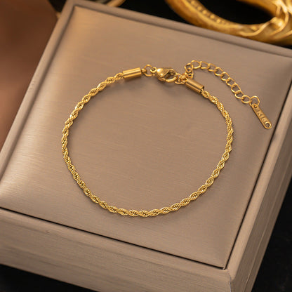 Torsadé Bracelet Chaîne | Or