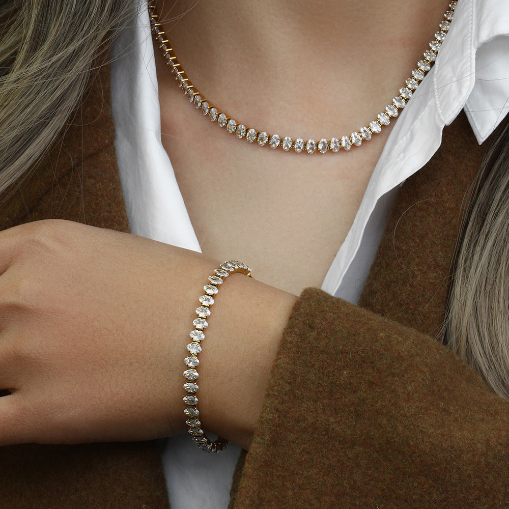Wisteria Diamant Collier Tennis