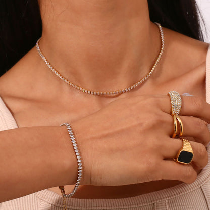 Wisteria Diamant Collier Tennis
