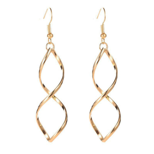 Spiral Dangle Boucles d'Oreilles | Or