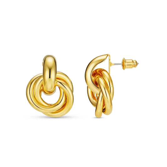 Statement Interlocking Boucles d'Oreilles | Or
