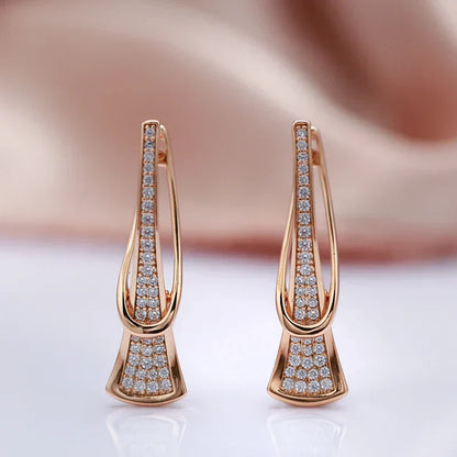 Radiant Layers Cristal Boucles d'Oreilles | Or