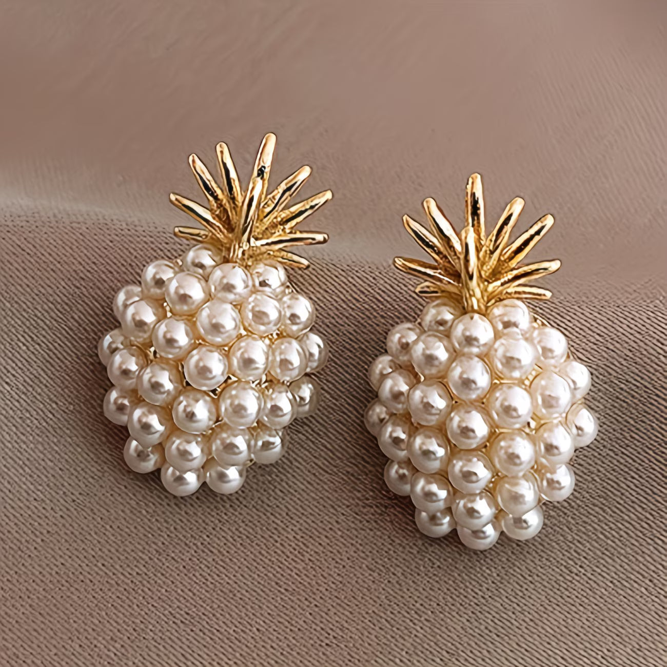 Perle Pineapple Boucles d'Oreilles