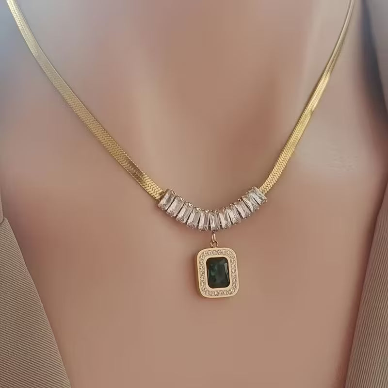 Regalia Prism Émeraude Collier | Or