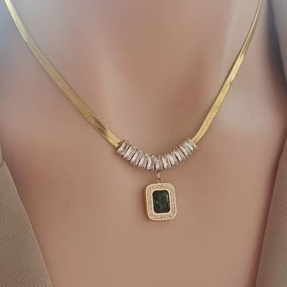 Regalia Prism Émeraude Collier | Or