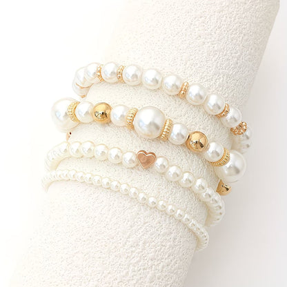 Perle Stacking Bracelet Set de 4