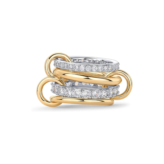 Interlock Stack Bagues | Or